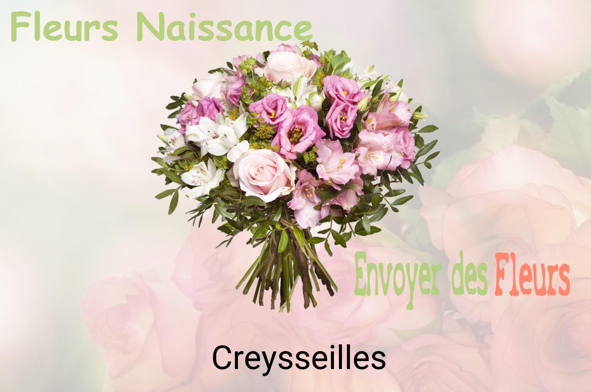Bouquet de fleurs de naissance livré à Creysseilles